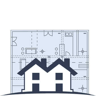 Townhouse Real Estate Marketing Floor Plan Graphic