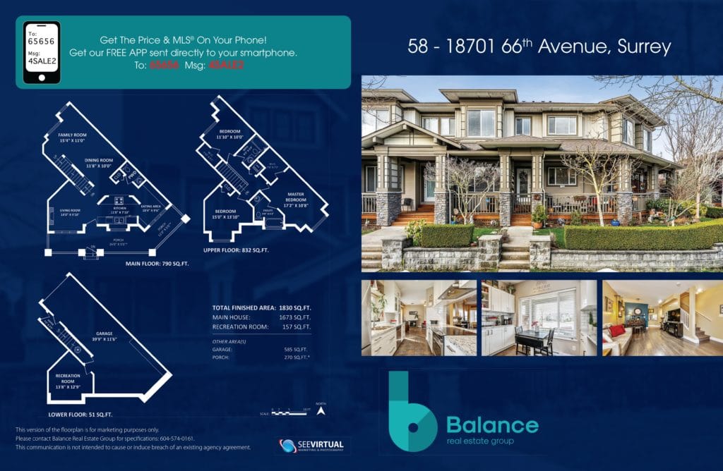 Feature Sheet Brochure Balance Real Estate Group Sample 1